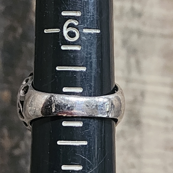 Sterling silver Big Dome chunky ring with black stone size 7 Fine Jewelry - Picture 6 of 7